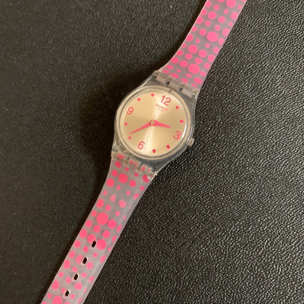 Swatch Pink Polka Dot Women's Watch